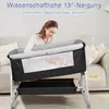 3in 1 Beistellbett & Babywiege & Reisebett Höhenverstellbar Produktbild-Vorschau 4