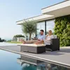 Mucola Záhradný nábytok Polyrattan Lounge Chair Sofa Bench Náhľad obrázku produktu 5