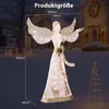 COSTWAY 150 cm svítící vánoční postava, anděl se 100 Náhled obrázku produktu 6