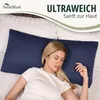 set di 2 copricuscini 100% cotone 40x80 cm blu navy Anteprima dell’immagine prodotto 4
