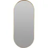 A vertical oval mirror with a gold frame against a white background. Produktbild-Vorschau