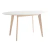 Miliboo - Tisch oval 150 cm Weiß und helles Holz LEENA Produktbild-Vorschau 3
