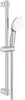 A chrome shower rail with a white shower head attached. Produktbild-Vorschau