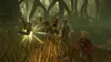 Four people stand in a swampy forest environment, looking at a glowing cube. Produktbild-Vorschau