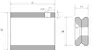 Technical drawing with dimensions of a product. Produktbild-Vorschau