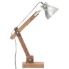 Industrialna lampa stołowa, srebrna, okrągła, 58x18x90 cm, Podgląd zdjęcia produktu 3