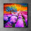 Coloray Uhr auf Leinwand 30x30 cm Wand Uhr Dekoration Produktbild-Vorschau 2