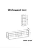 Wohnwand mit Metallfüßen und Wandregal mit Metallrahmen Produktbild-Vorschau 7