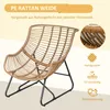 Gartensessel PE-Rattan Stahl, Outdoor Lounge Sessel mit Produktbild-Vorschau 7