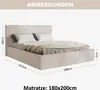 MOTIVENA Boho Polsterbett 180x200 mit Bettkasten, Holz Produktbild-Vorschau 7