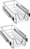 Two identical wire basket drawers with sliding mechanisms. Voir les images du produit