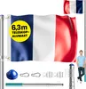 MONZANA® Fahnenmast Aluminium Teleskop 630cm Bodenhülse Produktbild-Vorschau 1