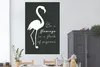 MuchoWow® Poster Zitat - Flamingo - Schwarz - Weiß 120x180 Produktbild-Vorschau 2