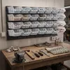 Nástěnná police do dílny s 28 průhlednými úložnými boxy, Náhled obrázku produktu 4