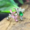 Eleganter offener Ring mit Zirkonia, Blumen- und Produktbild-Vorschau 5