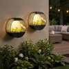 Solar Pflanzgefäß Wand Metall LED Blumentopf Gartenleuchte Produktbild-Vorschau 5