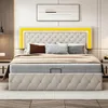 INONEFT Boxspringbett 140×200 mit LED,Polsterbett Produktbild-Vorschau 1