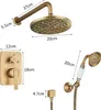 sprchový set Ari retro podomítkový, mosazná dešťová sprcha Náhled obrázku produktu 15