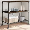 CLORIS Küchenwagen Räuchereiche 100x50x95 cm Holzwerkstoff Produktbild-Vorschau 1