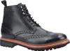 A black leather boot with brogue detailing and laces. Anteprima dell’immagine prodotto