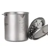 750 ml Tazza da campeggio leggera in titanio con pressa Anteprima dell’immagine prodotto 3