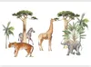 Vlies Fototapete - Jungle Animals on White Background Made Produktbild-Vorschau 5
