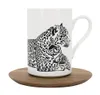 Cremefarbener Porzellan Becher 400ml Jaguar Design, Produktbild-Vorschau 3