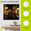 ARTland Poster Frauen beim Einkaufen im Regen Größe: 40x40 Produktbild-Vorschau 2