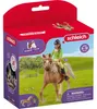 Schleich 42542 Sarah noire à cheval avec articulations Voir les images du produit 2