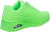 A side view of a bright green SKECHERS Uno Night Shades shoe against a white background. Produktbild-Vorschau
