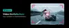 Marketing image for a dashcam, showing a cracked windshield with a lock icon and text about insurance. Produktbild-Vorschau
