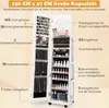 COSTWAY Skrinka na šperky s kolieskami, uzamykateľná Náhľad obrázku produktu 6