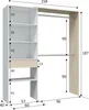Dmora Guardaroba Grande Fierozzo 40x187h cm Bianco, Anteprima dell’immagine prodotto 3