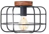 Brilliant Lampe Gwen plafonnier 30cm bois antique/noir Voir les images du produit 2