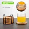 Untersetzer Holz Rund für Gläser 6er Set, Untersetzer aus Produktbild-Vorschau 3