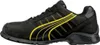 A black and yellow safety shoe is shown against a white background. Voir les images du produit