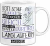 Langläuferin Geschenk Becher Tasse Gott Schuf Alle Menschen Produktbild-Vorschau 1