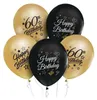 60. urodziny – czarno-złote balony z cyfrą 5 Podgląd zdjęcia produktu 2