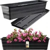 KADAX Blumenkasten mit Untersetzer "Cati", aus Kunststoff, Produktbild-Vorschau 1