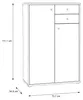 Kommode >Tembi< in Artisan Eiche - 73,7x111,1x34,8cm Produktbild-Vorschau 7