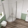 Duschspa 90x90x195cm Viertelkreis Duschkabine 2-flügelige Produktbild-Vorschau 3