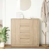 vidaXL Příborník se zásuvkami dub Sonoma 100,5x35x98,5 cm Náhled obrázku produktu 3