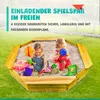 Coemo 6-eckiger Sandkasten Sally Holz inkl. Bodenplane Produktbild-Vorschau 2