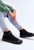 Damskie Klasyczne Wysokie Trampki Big Star T274033 Czarne Podgląd zdjęcia produktu 10
