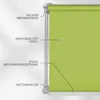 A diagram illustrating the features of a green roller blind. Produktbild-Vorschau