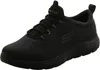 A black Skechers sneaker is shown from a side-angle against a white background. Voir les images du produit