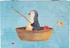 Mr. & Mrs. Panda holzkästchen Pinguin Angelboot 22 x 15 cm Produktbild-Vorschau 1