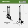 Aluminium Sackkarre klappbar 80 kg Traglast geringes Produktbild-Vorschau 3