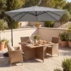 Parasol COSTWAY 250 cm, prostokątny, z podstawą i korbą, Podgląd zdjęcia produktu 2