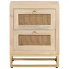The Living Store Nachttisch 40x30x50 cm Massivholz Mango Produktbild-Vorschau 4